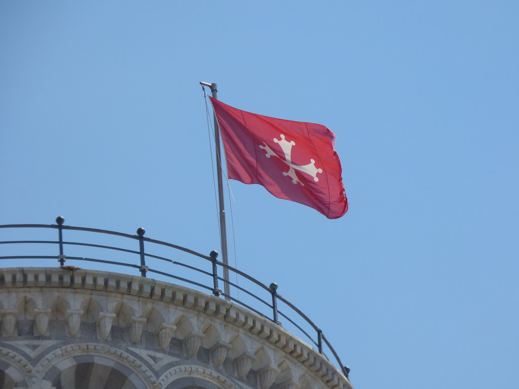 Leaning Tower of Pisa - flag of the Republic of Pisa