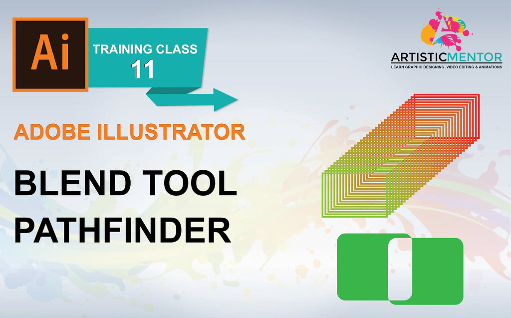 How to use Blend and Pathfinder  Tool Urdu / Hindi
