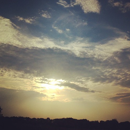 blue sunset sky orange clouds square stlouis squareformat rise iphoneography instagramapp
