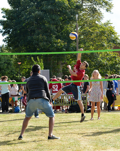Volleyball Demo at Freshers' Fair