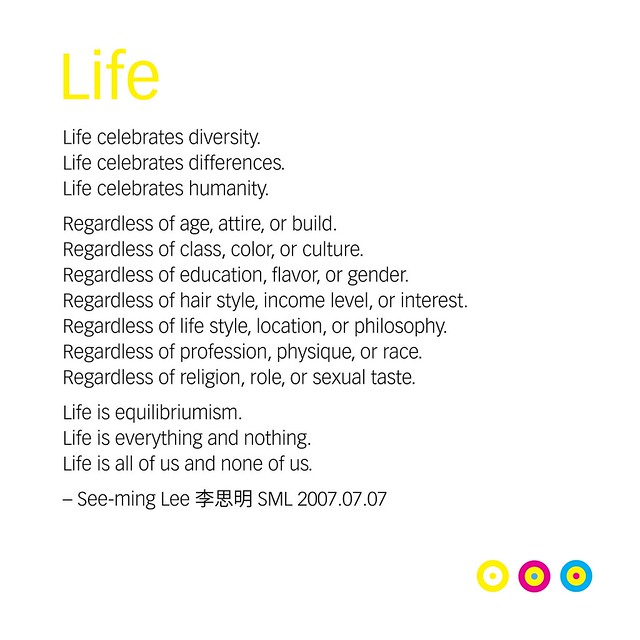 Life (Manifesto) / 2007.07.07-2012.09.25 / SML