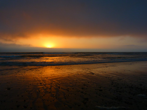 california sunset reflection beach jalama cloudsstormssunsetssunrises