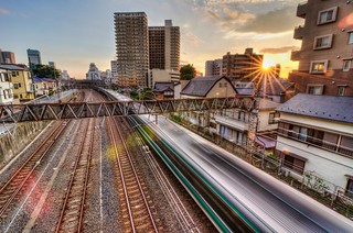 Matsudo Train Sunset