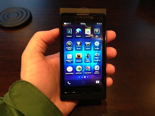 Trying out #BB10 (on a dev device, not the Z10 unfortunately) at @wavefrontac