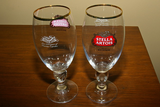 Stella Artois 600 Aniversary 400ML Footed Goblet Beer Glass - 1
