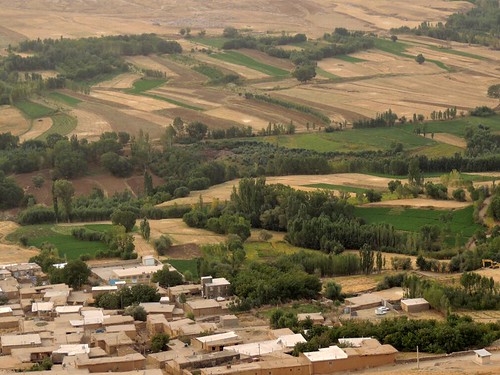 aerial agriculture asia field harvest iran islamicrepublic land middleeast village westasia gettyimagesmiddleeast rural travel tourism hesareqarahbaghi