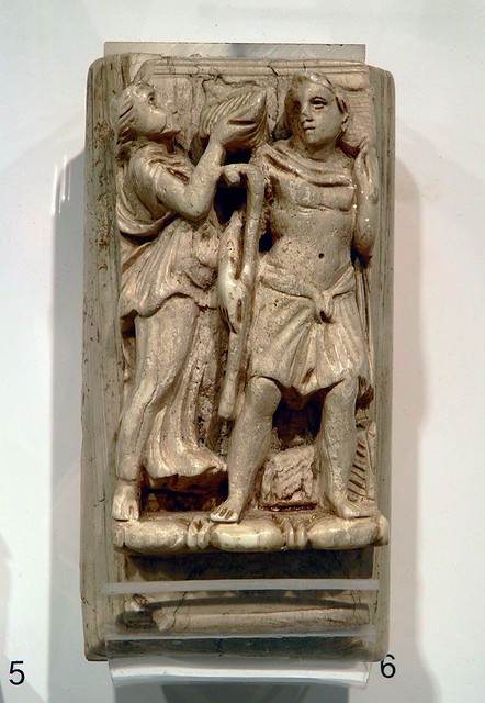 Ivory relief with a Maenad and a Satyr, Romisch-Germanisches Museum, Cologne