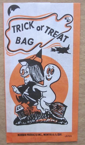 Witch and Ghost Trick or Treat Bag | An old trick or treat b… | Flickr