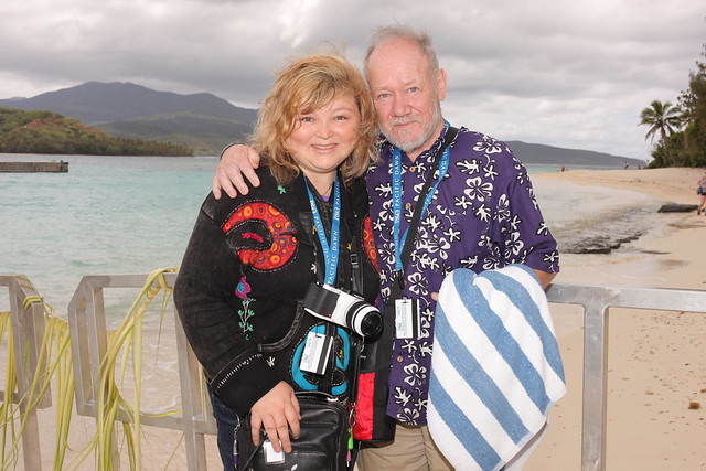 Vanessa and Philip in Mystery Island, Vanuatu 19-10-2012