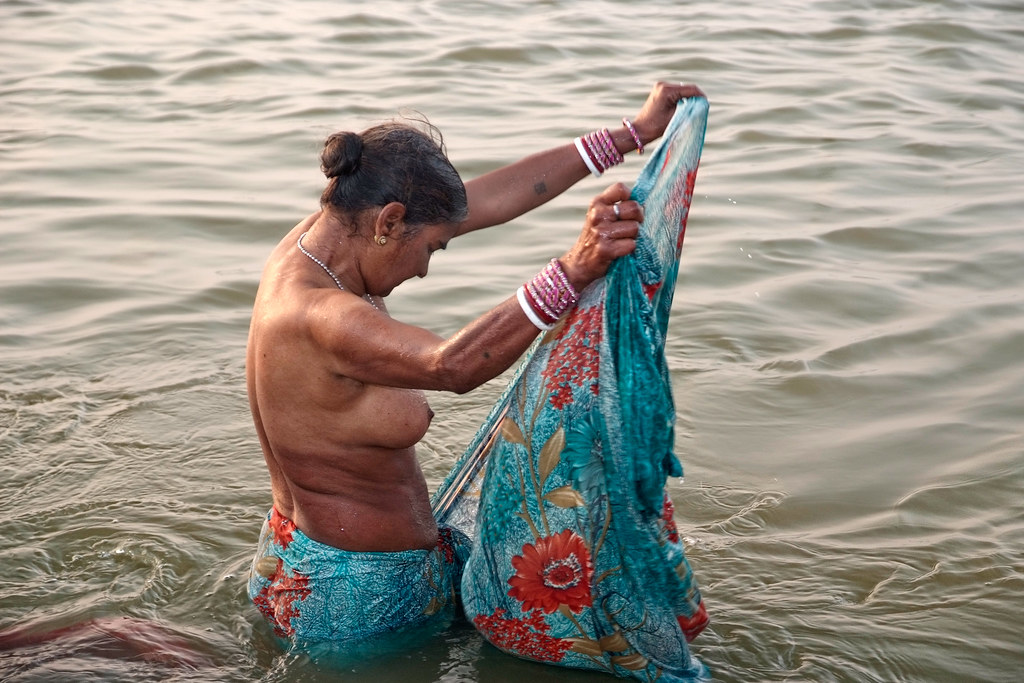 Bathing in the Ganges 