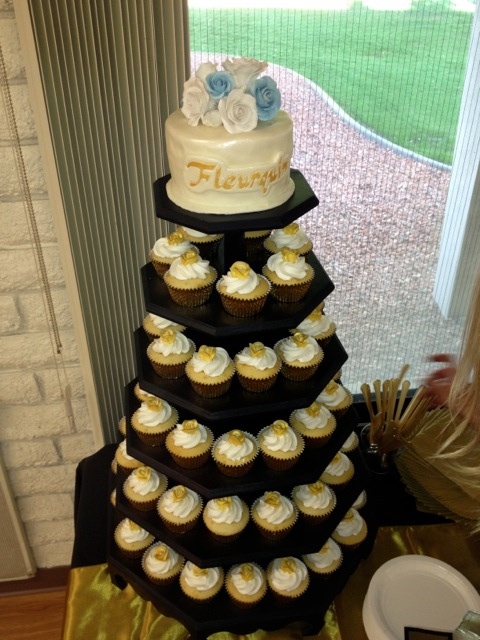 50th wedding anniversary cupcake and cake