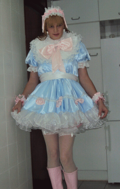 132 Sissy Dress With Ruffle Collar Ultra Sissy Blue Satin… Flickr