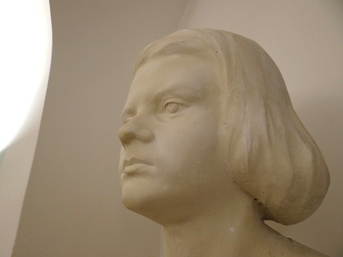 Bust of Sophie Scholl - White Rose Memorial Room - Interior of Main Building of Ludwig-Maximilians-Universitat - Munich - Germany - 01