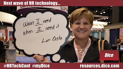 Next wave of HR tech? "What I need, when I need it." via Lori from @MATLAB #HRTechConf #myDice | by Dice.com