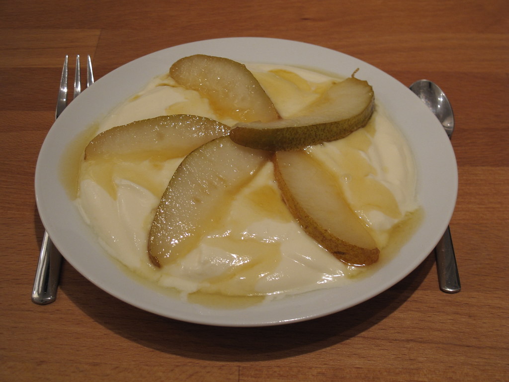 Mascarpone mit karamellisierten Birnenspalten | Gourmandise | Flickr