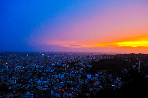 Serres by stavros_ch, november autumn trees sunset fall rain night lights nikon greece 1855 vr serres akropoli koulas d300
