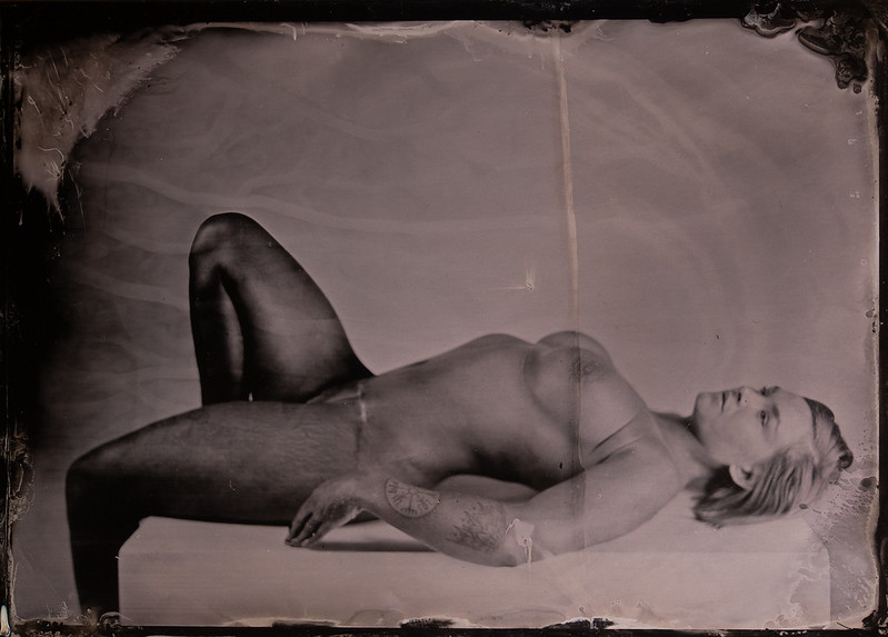 Tintypes made in studio. Nude. Model: Karina.