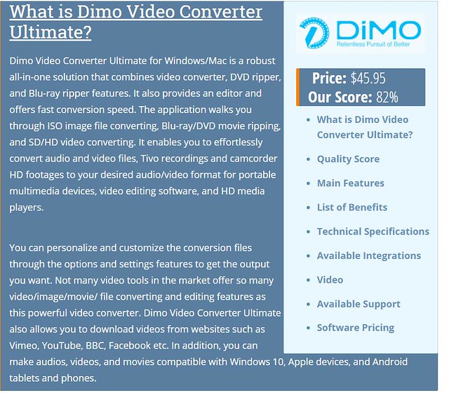 Dimo Video Converter Ultimate wins CompareCamp’s Pick & Two Awards