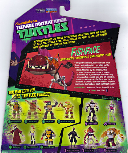 Nickelodeon  TEENAGE MUTANT NINJA TURTLES :: FISHFACE ..card backer (( 2012 )) by tOkKa