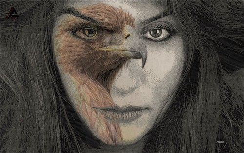 Olmadığın insan olarak sevilmektense, olduğun insan olarak nefret edilmek daha iyidir. /Andre Gide/  Good morning happy weekend  ☺☺ #photography #women #face #edit #art #collage #eagle #eyes #dream #fantastic #surreal #artwork #freeart #popart #portrait # | by mrbrooks2016