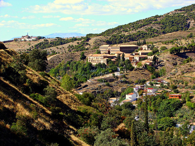 Sacromonte Abbey from the Acequía Real hiking trail