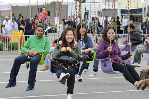 Students swinging at the Winter Carnival 2012 during Wildcat Wahoo