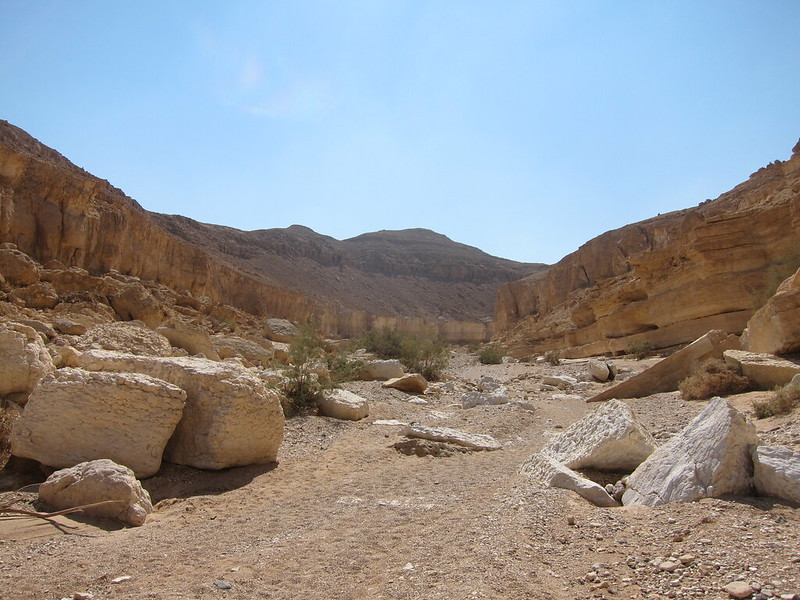 jeden z kanionów w Makhtesh Ramon