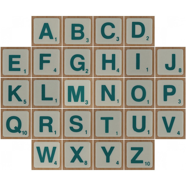 Scrabble Green Letters