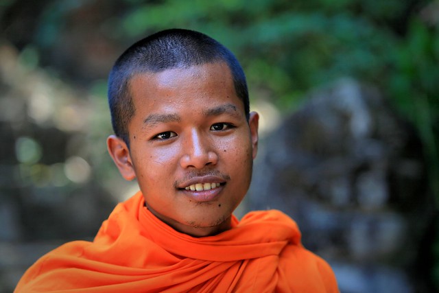 Cambodge: jeune moine.