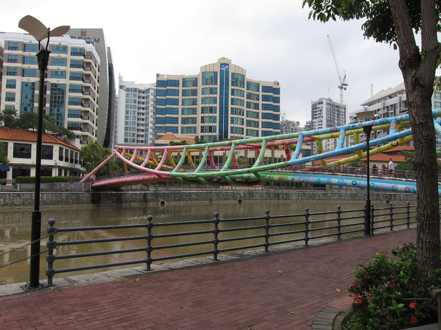 Clarke Quay - Art Bridge over Singapore River