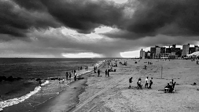 Time to leave the beach. Storm coming.