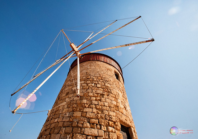 Rhodes Harbor Windmill Remixed
