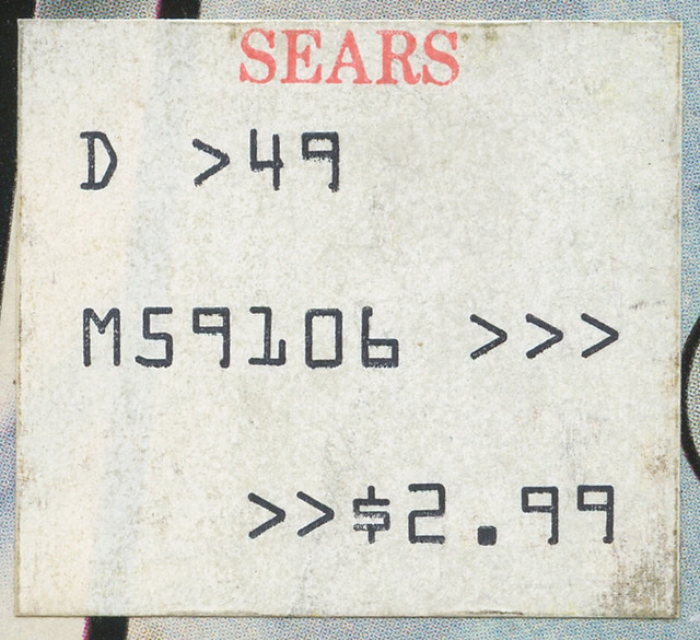 Sears Price Sticker