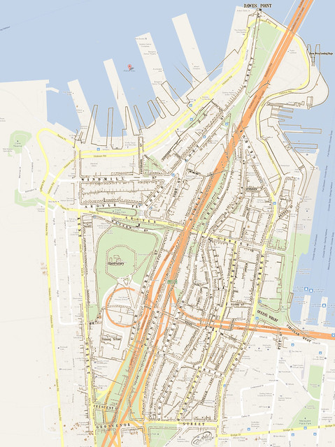 Sydney 1901 Overlaid Onto Modern Street Plan