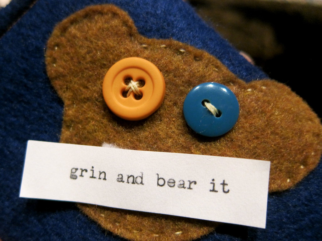 Grin and Bear It 8x10 | the bear is from a wallet made by ...