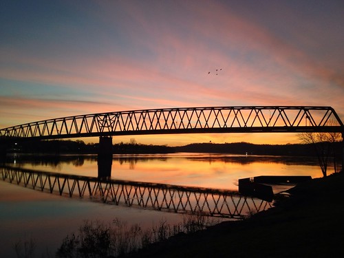 bridge sunset ohio sun westvirginia nofilter ip iphoneography
