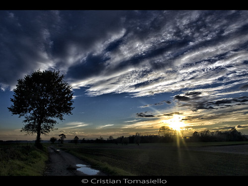 sunset italy sun tree clouds landscape tramonto nuvole olympus turin piedmont cristian chieri tumma e520 flickraward flickraward5 flickrawardgallery tomasiello