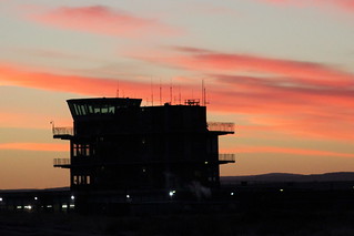 Prestwick Control tower at dawn