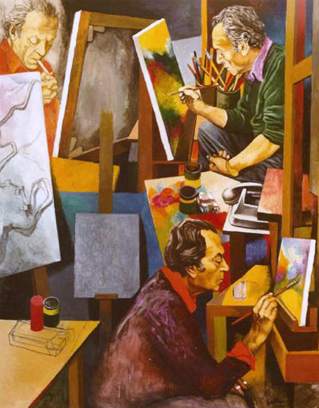 Guttuso,  Renato  (Italian, 1911-1987)  -  L'Atelier  - s.d.