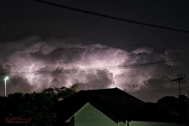 Lightning in Night Clouds - Marrrickville