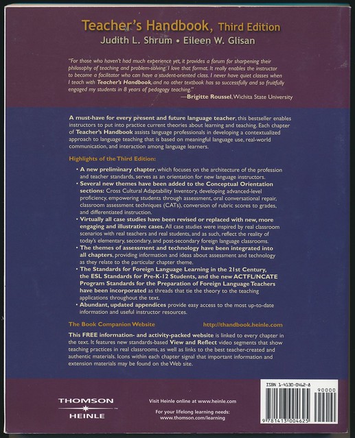 Contextualized Language Instruction Teacher's Handbook by Eileen W. Glisan and Judith L. Shrum - Text Book - 2