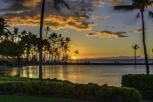 sunset hawaii hdr