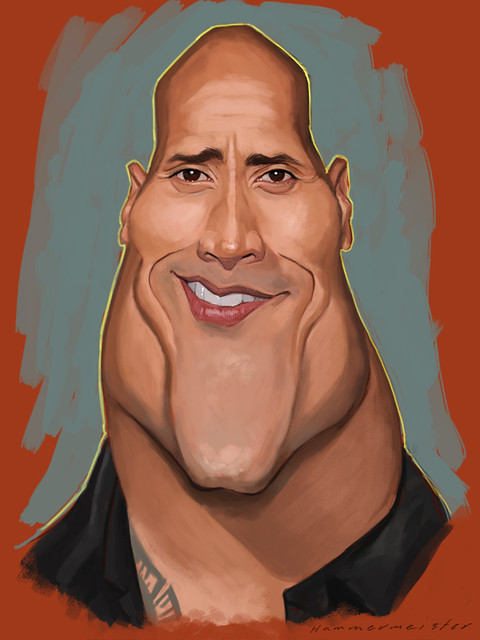How to draw DWAYNE JOHNSON tutorial showing my techniques and methods   Steemit