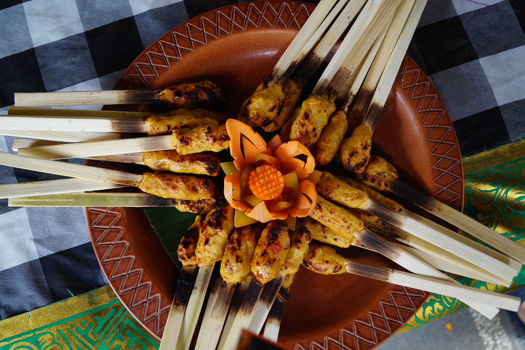 Sate Lilit, a Balinese speciality, Indonesia