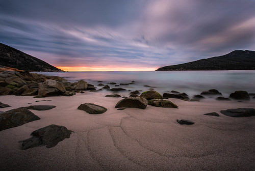 canon canon5dmark3 ef1740mmf4lusm tasmania tasmanian thehazards freycinetnationalpark wineglassbay sky sunrise sea beaches beach beautiful neutraldensityfilter nd ndfilter landscape lightroom4 longexposure