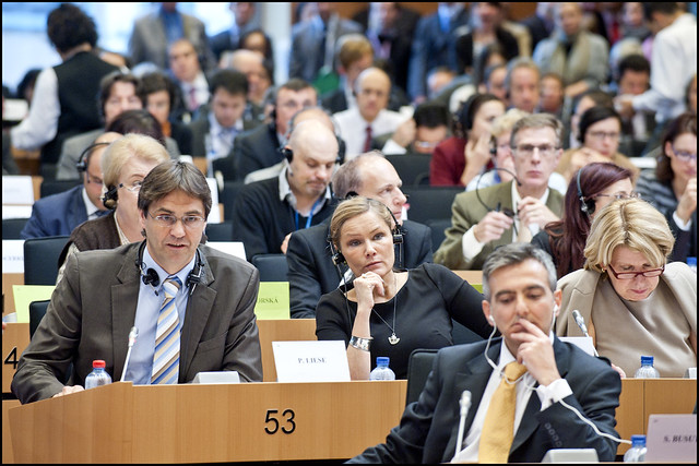 Members of the EP listen closely to the arguments presented