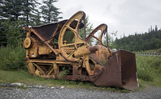 old bulldozer -  McKinley view lodge  Denali park Alaska