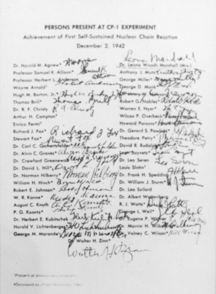 CP-1 pioneer signatures