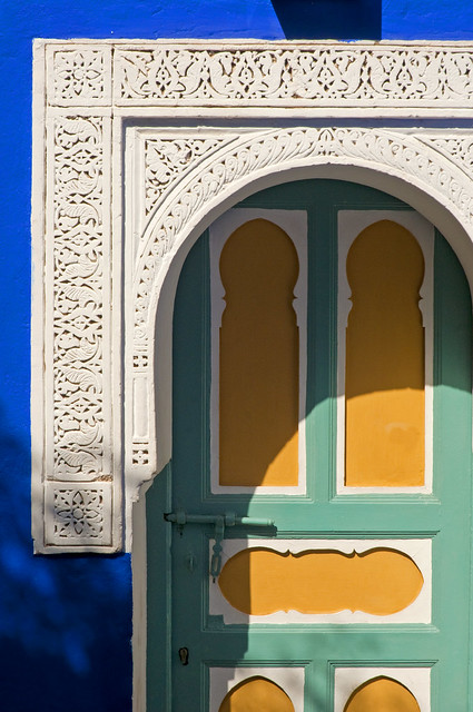 Morocco - Marrakech - Jardin Majorelle - Ornate door