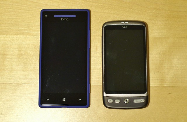 HTC 8x - Comparaison avec HTC Desire